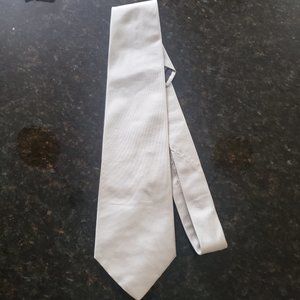 Hugo Boss Woven Silk Silver Tie